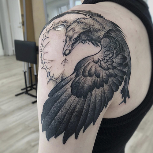 Crow tattoo by dogma noir  Tattoogridnet